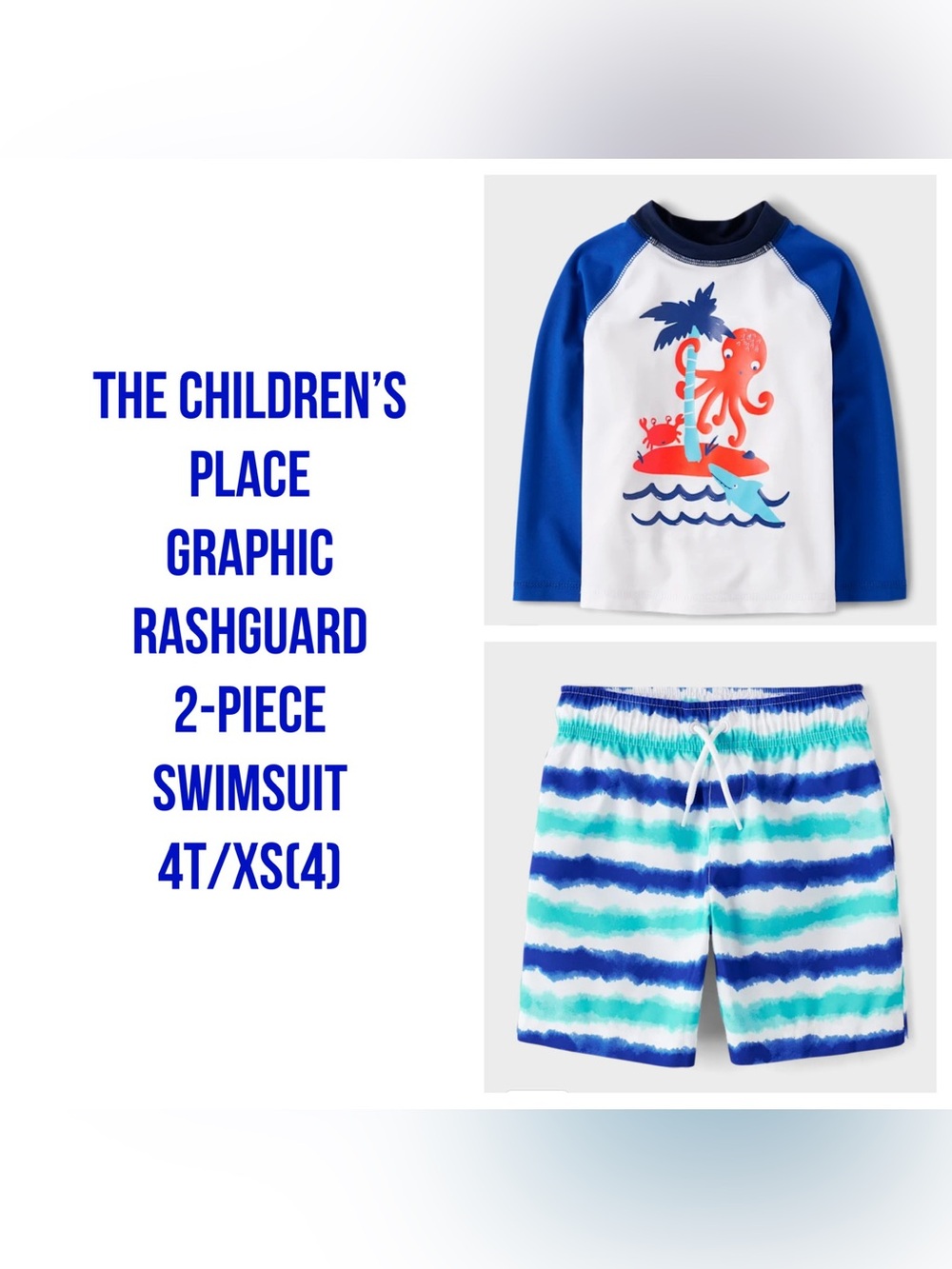 The Children's Place Two-Piece Swimsuit Set, 4T / XS (4)